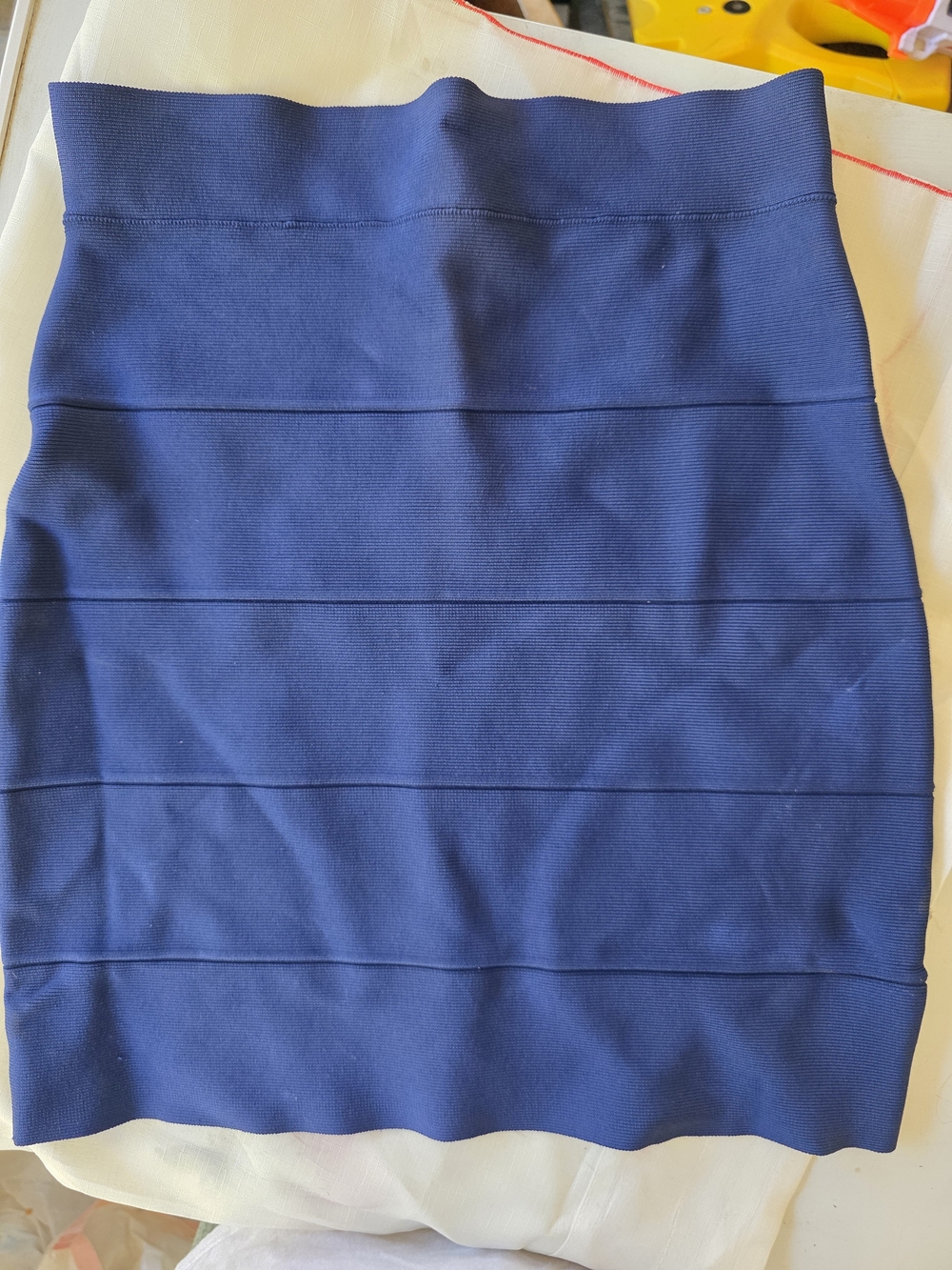 BCBGMaxAzria Navy Bandage Pencil Skirt